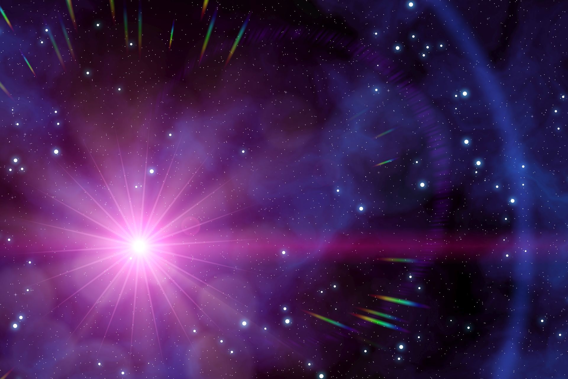 Illustration of a strange sun in the deep space